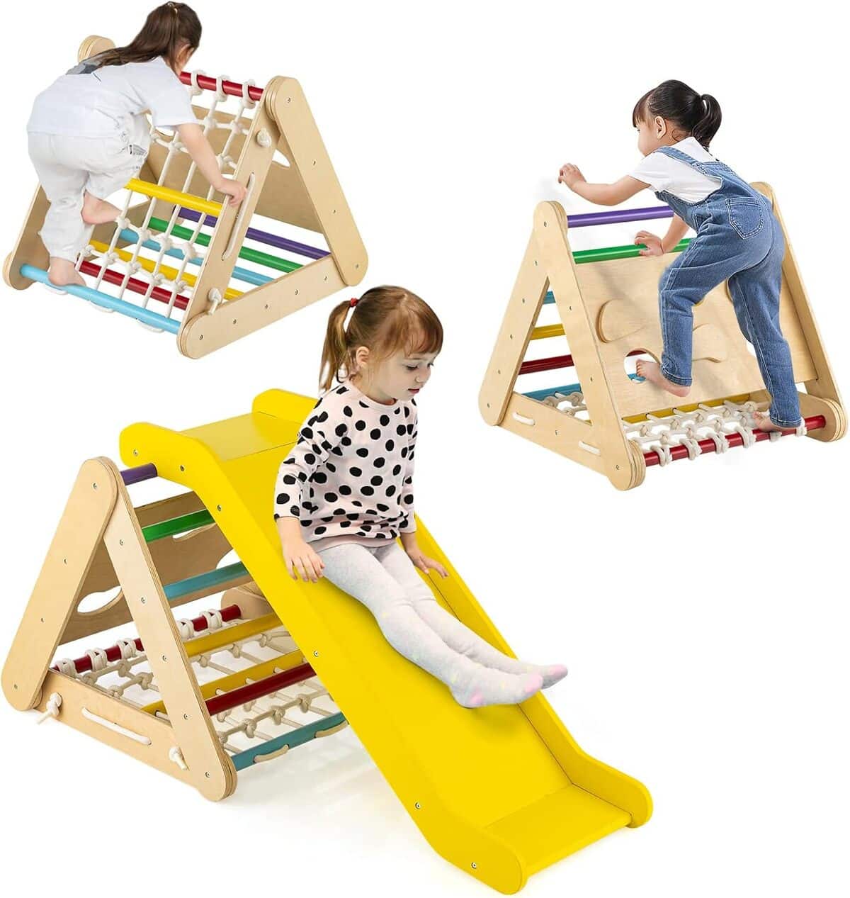 Test du triangle d'escalade 4 en 1 de Costway : liberté et sécurité pour vos enfants
