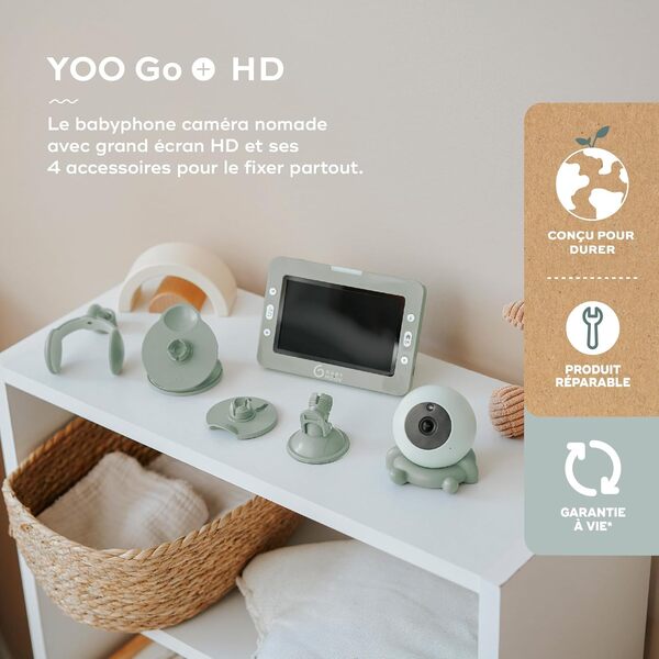 BABYMOOV Babyphone Caméra Yoo Go+ - Grand Ecran HD 5