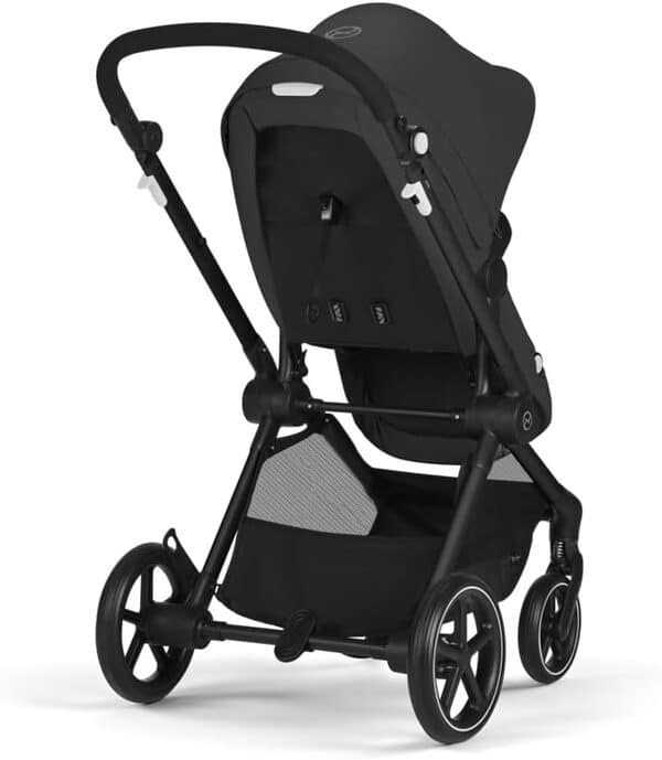CYBEX Gold Poussette EOS 2-en-1 de la naissance à 22 kg (env. 4 ans), Moon Black