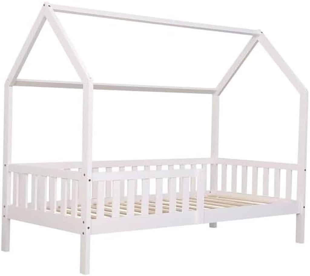 Test du lit cabane Happy Garden Marceau blanc en bois de pin