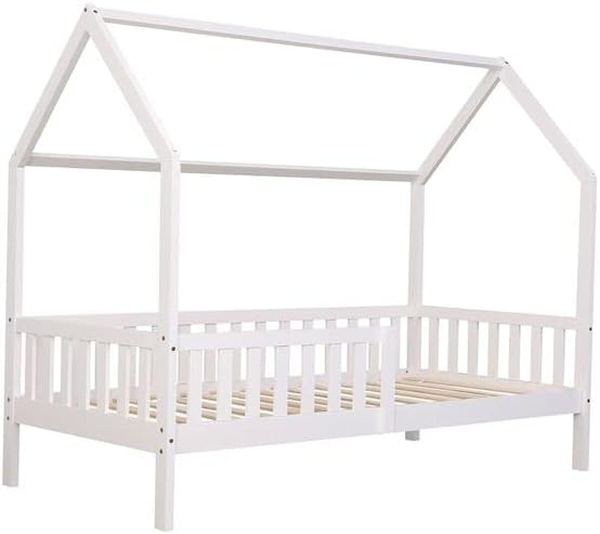 Test du lit cabane Happy Garden Marceau blanc en bois de pin