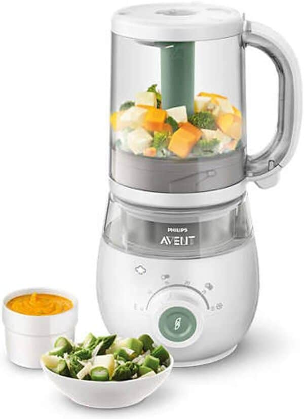 Robot cuiseur mixeur Philips 4 en 1 pour bébé SCF885/01 400 W Blanc