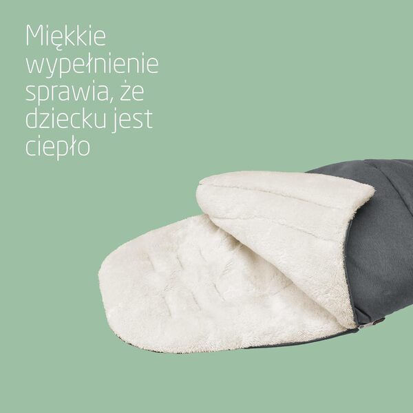 Maxi-Cosi Chancelière 2-en-1 pour Poussette, Chancelière Hiver avec Doublure Polaire, Twillic Graphite