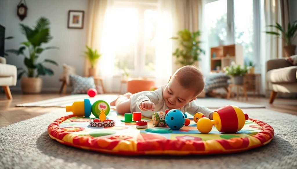 Idées d'activités avec un tapis d'éveil