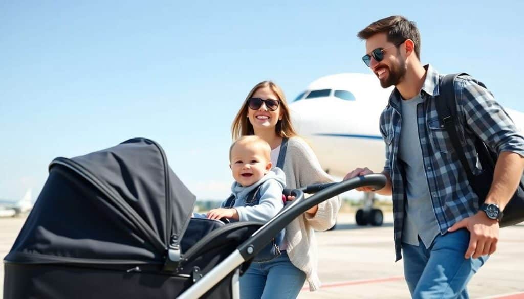Voyager avec bébé : quelle poussette pour l'avion ?