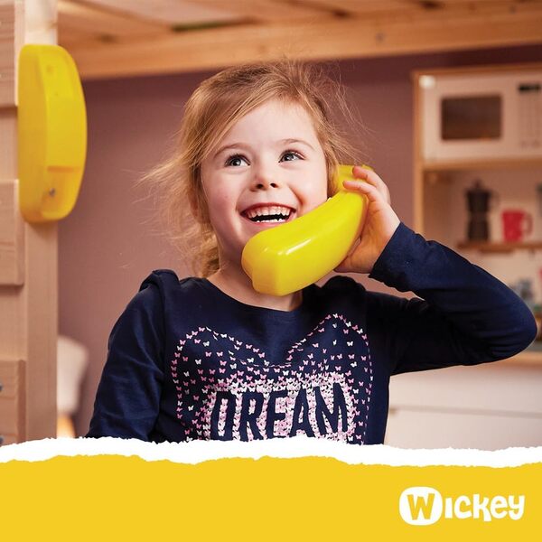 Wickey Crazy Candy - Lit Cabane Enfant, Design Boutique Sucrée, Bois Massif, Bâche de Fantaisie Lavable - Lit Ludique pour Chambre d'enfants - Jaune-Vert Pomme