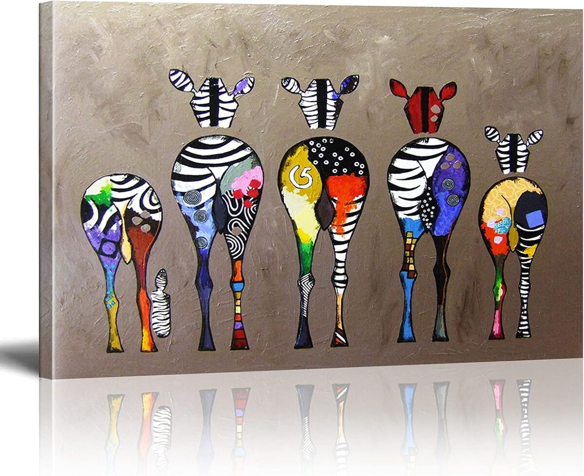 Avis sur le tableau Banksy Zèbre coloré : une touche pop art pour votre intérieur