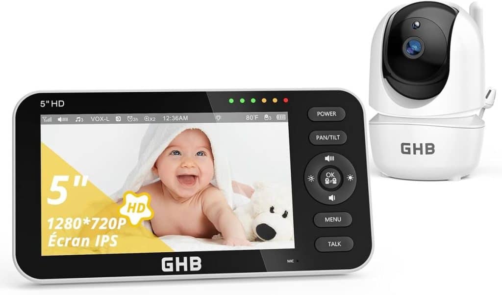 Test du babyphone GHB : caméra vidéo 5" et vision nocturne