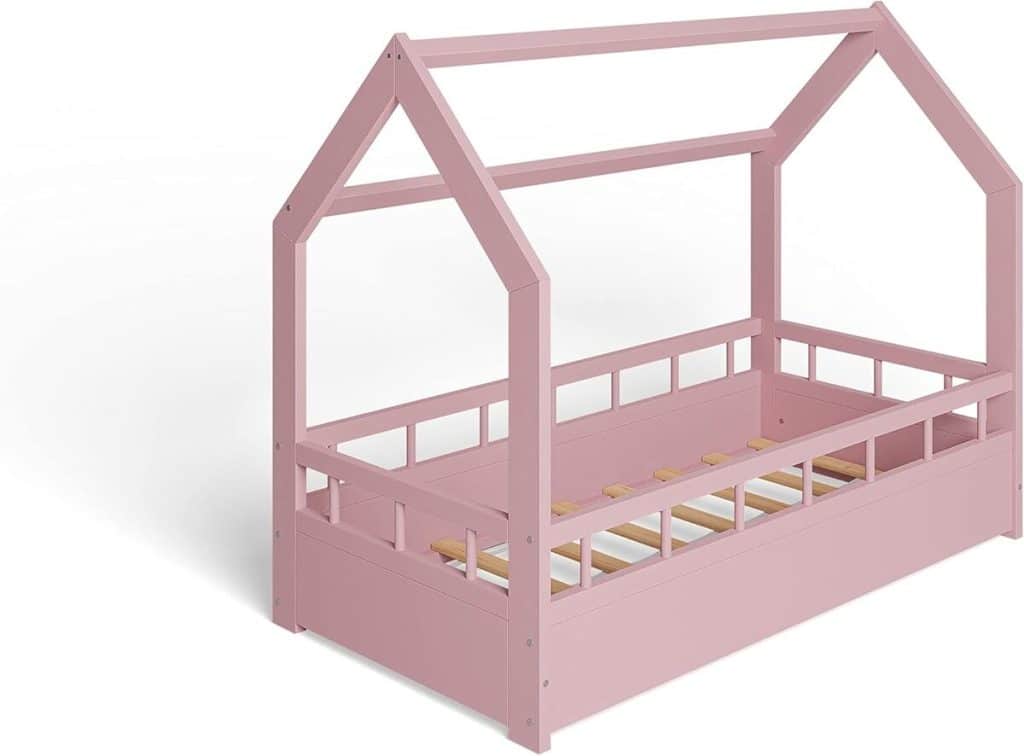 Test : lit bébé cabane MS Factory rose montessori