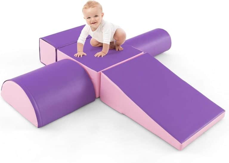 GOPLUS 5 Modules De Motricité En Mousse PU – Formes Et Couleurs Variées, Remplissage EPE – Pour Enfants D'âge Préscolaire