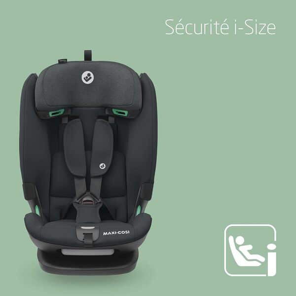 Maxi-Cosi Titan Plus i-Size, Siège Auto Enfant Multi-âge, Siège Auto ISOFIX, 15 Mois - 12 Ans (76 - 150 cm), Protection G-CELL, 4 positions d'inclinaison, Authentic Graphite