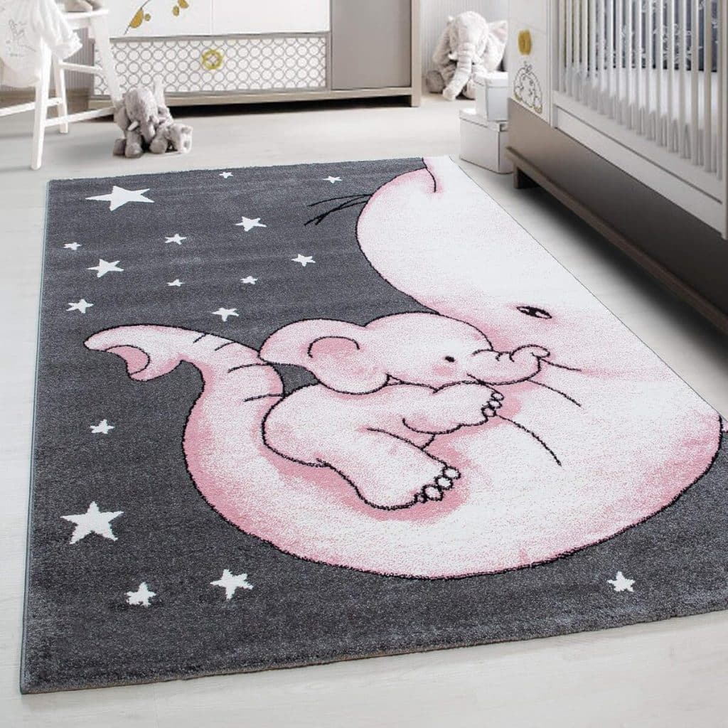 Avis : tapis éléphant rose pour chambre d'enfant