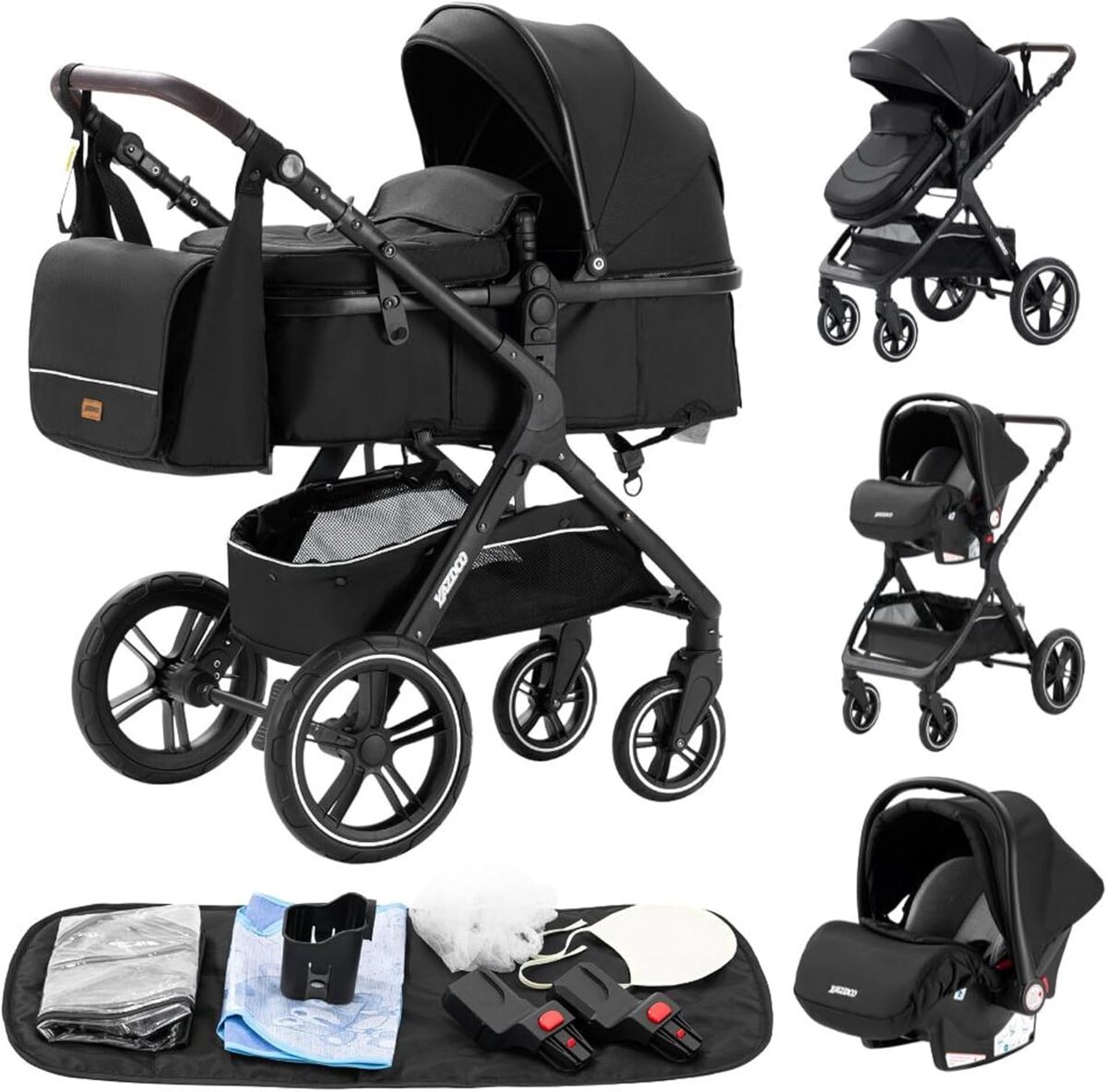 Test de la poussette 3 en 1 Glokid X1 noir : polyvalence et praticité au rendez-vous