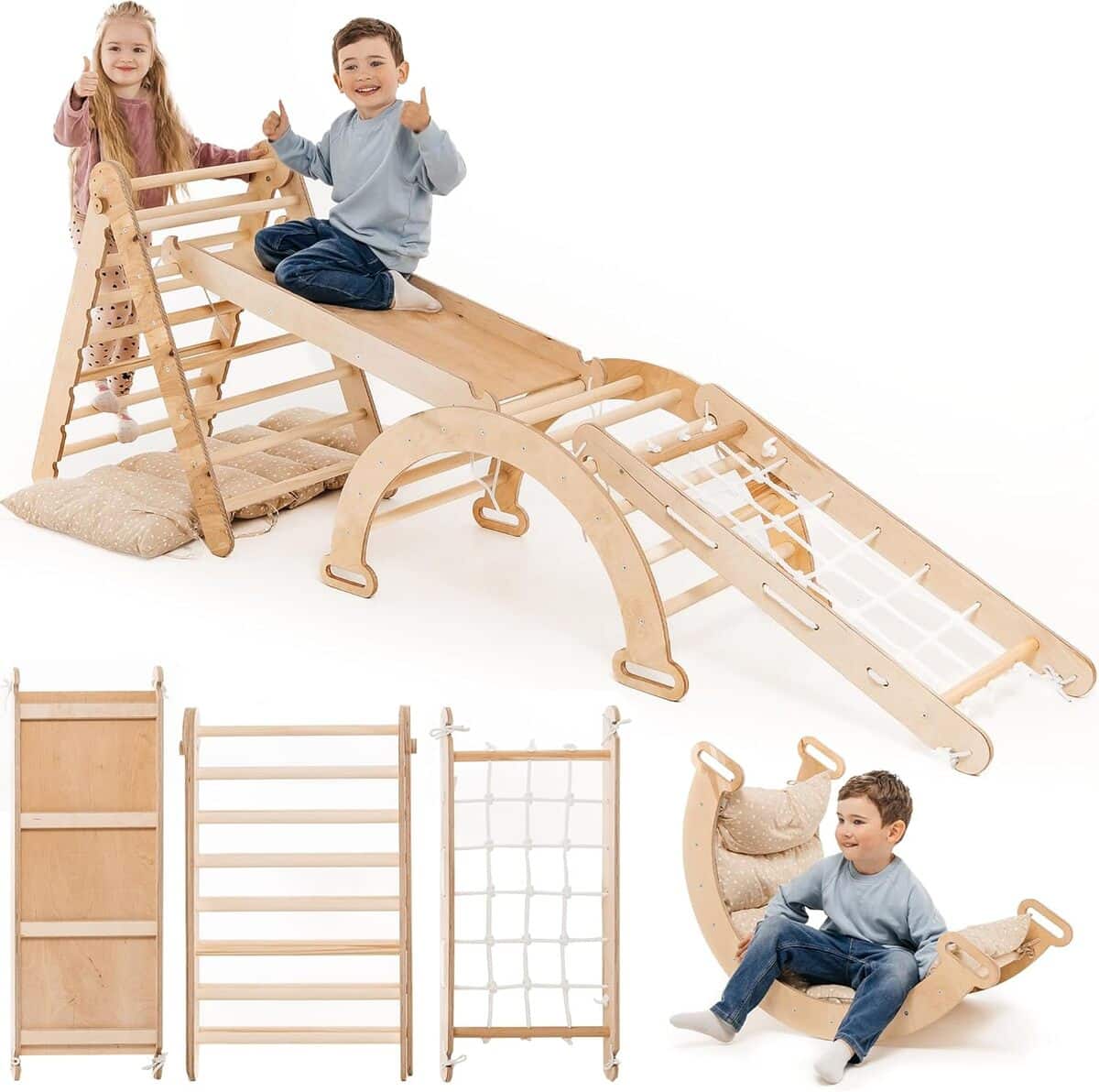 Test du cadre d'escalade Montessori 5-en-1 pour tout-petits