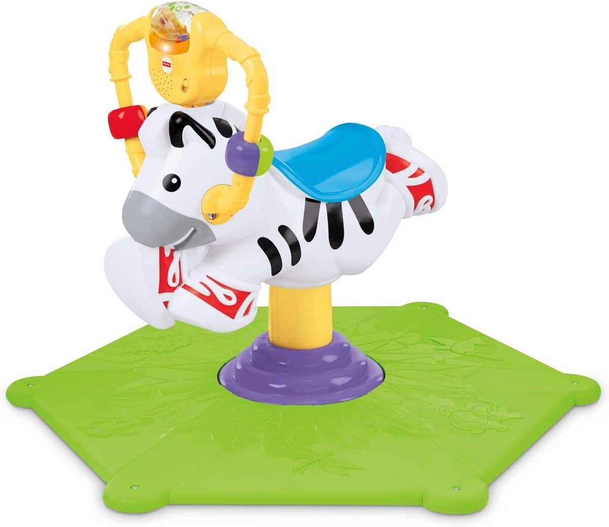 Test du zèbre tourni rebond vert de Fisher-Price