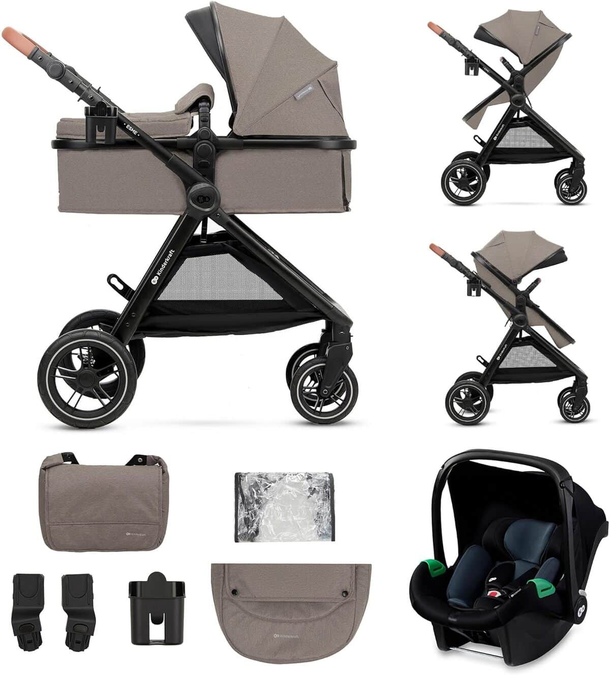 Test : poussette Kinderkraft ESME 3 en 1, praticité et confort