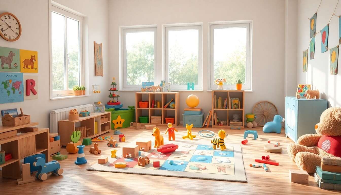 Diff&eacute;rents types de jouets pour stimuler l'enfant