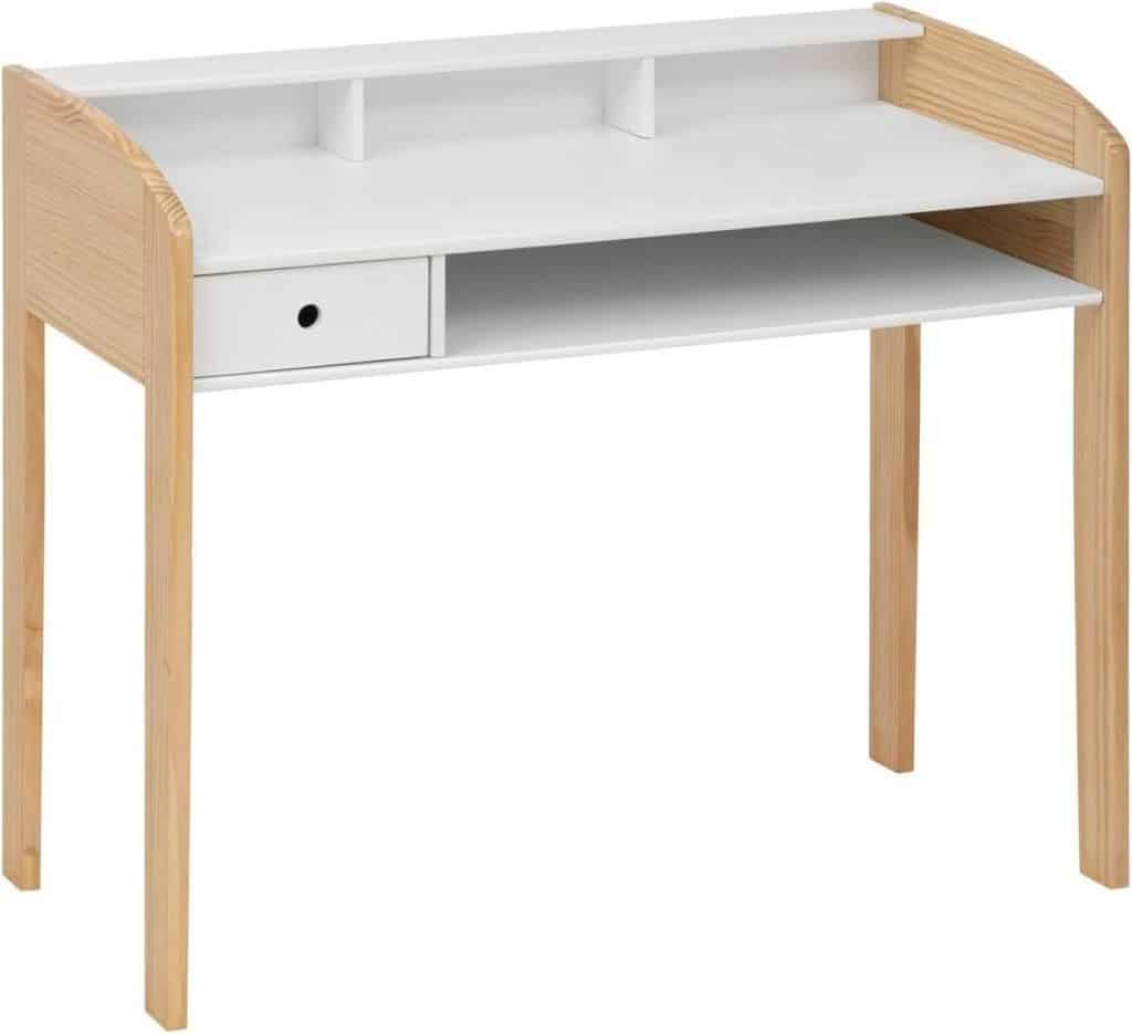 Test du bureau enfant Atmosphera blanc en bois