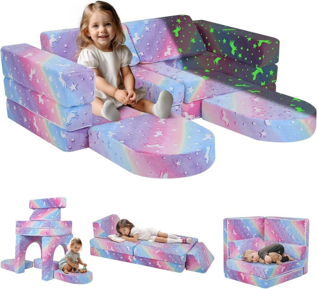 Test du canapé modulaire MeMoreCool phosphorescent pour enfants
