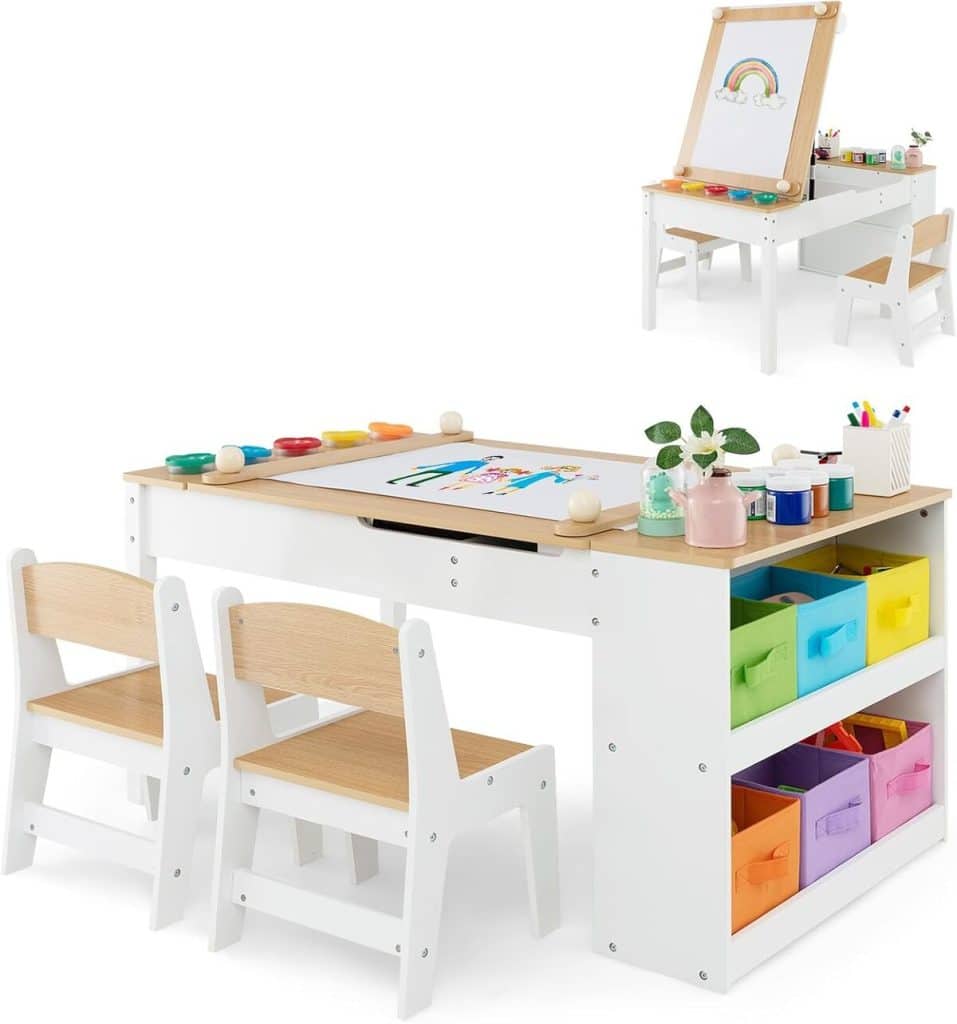 Test : table enfant Goplus multi-activités et rangement
