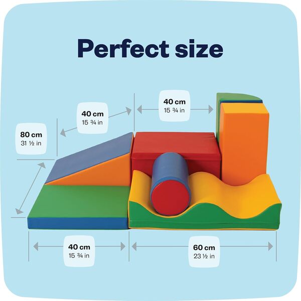 IGLU Soft Play 7 XL Blocs de Construction en Mousse Jouets éducatifs Modules de Motricité (XL)