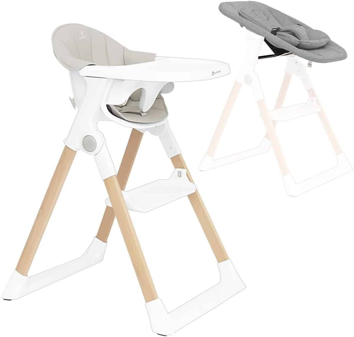 Test : chaise haute bébé évolutive Olmitos en bois, sécurité et confort