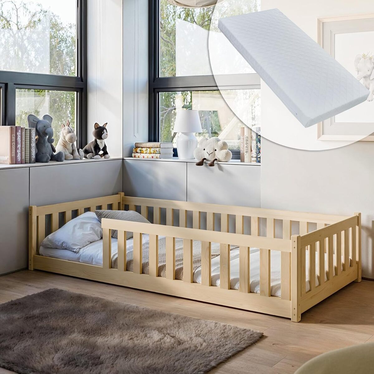 Test du lit enfant Montessori pin naturel 90x190 cm : sécurité et confort
