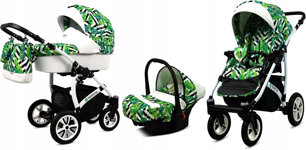 Test de la poussette combinée 3 en 1 BabyLux® Tropical