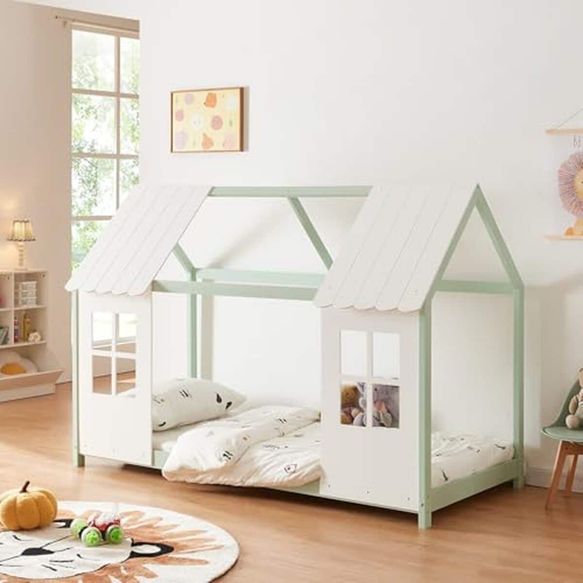 Test : lit cabane [en.casa] design 90x200 cm
