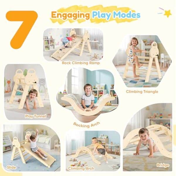 Découvrez le parcours motricité Cupchid 7 in 1, parfait pour aménager une aire de jeux intérieure inspirée de la méthode Montessori. Offrez à vos enfants une expérience unique d'apprentissage et de divertissement.