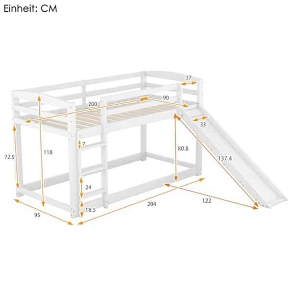  Découvrez notre test complet du lit superposé Dolamaní avec échelle, toboggan et cadre en bois massif pour une chambre d'enfant ludique et pratique.