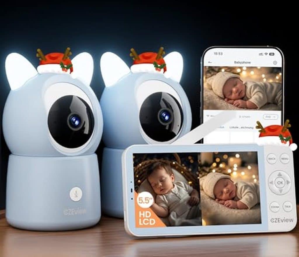 Test : babyphone CZEview 2K avec double caméra et grand moniteur