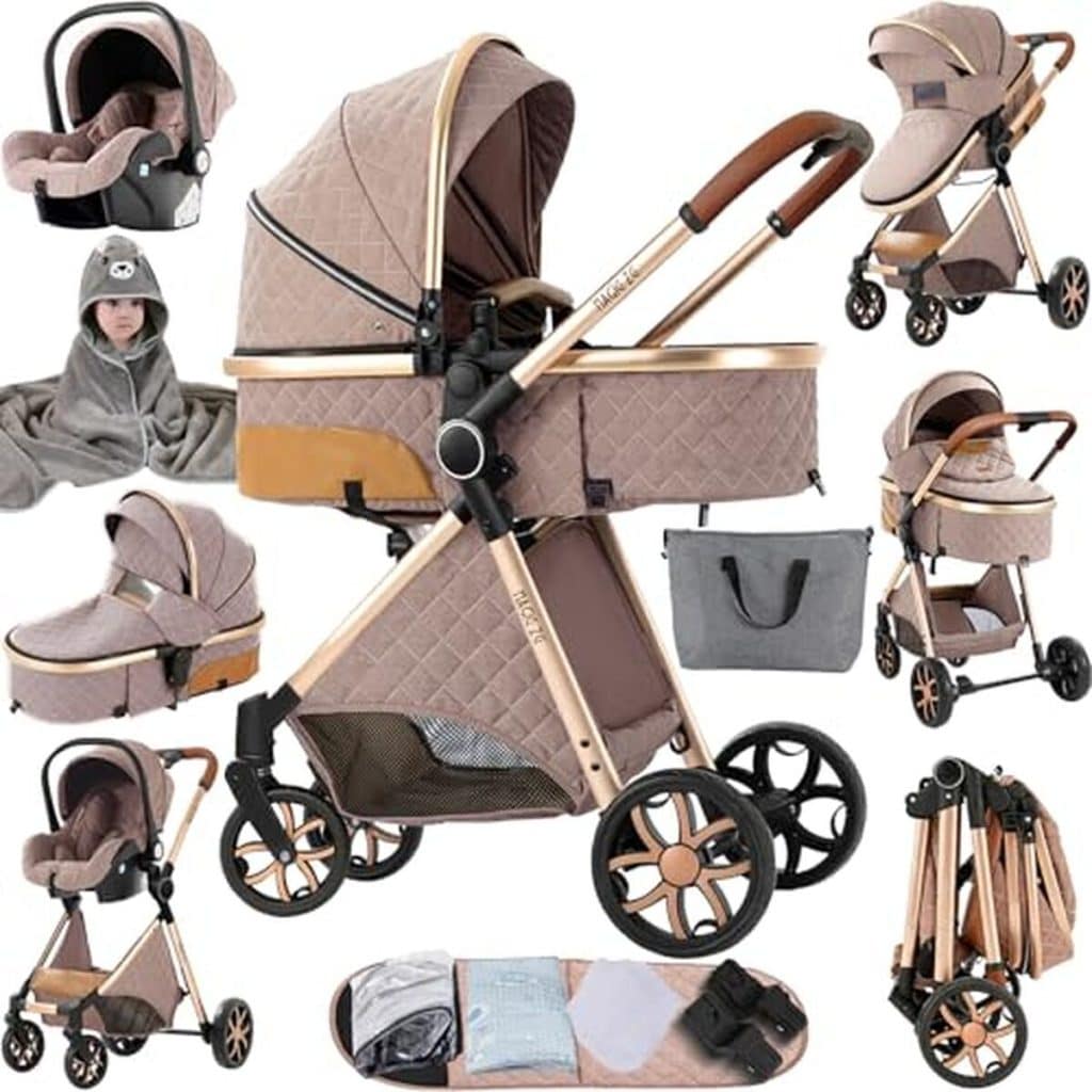 Test Sianldcone V9 Khaki : poussette 3 en 1 haut de gamme