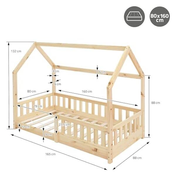 Découvrez notre test complet du lit cabane ML-Design 80x160 cm en bois massif : analyse du confort, de la qualité et du design pour un aménagement optimal de la chambre de votre enfant