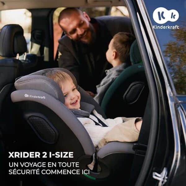 Découvrez le siège auto Kinderkraft XRIDER2 : un modèle évolutif et pivotant à 360° qui assure confort et sécurité à votre enfant tout en facilitant son installation dans le véhicule.