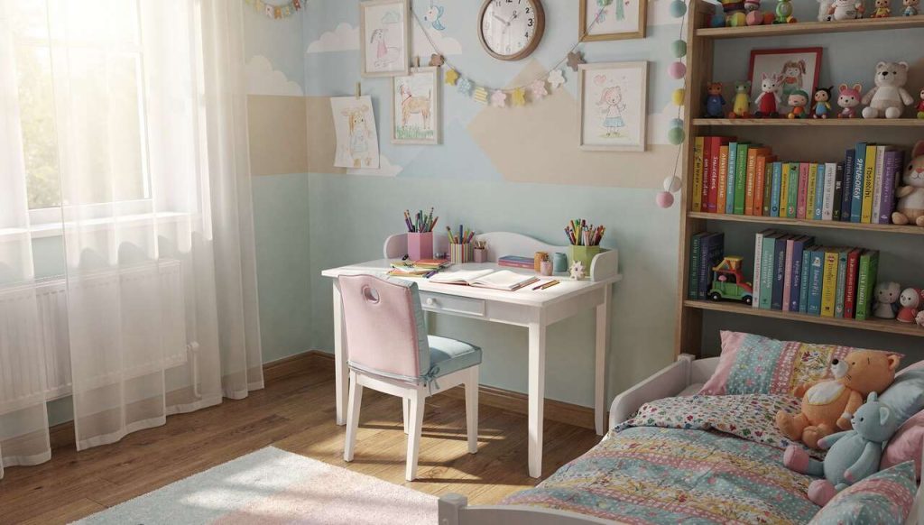 Aménager un espace de travail dans une chambre d'enfant : conseils et astuces