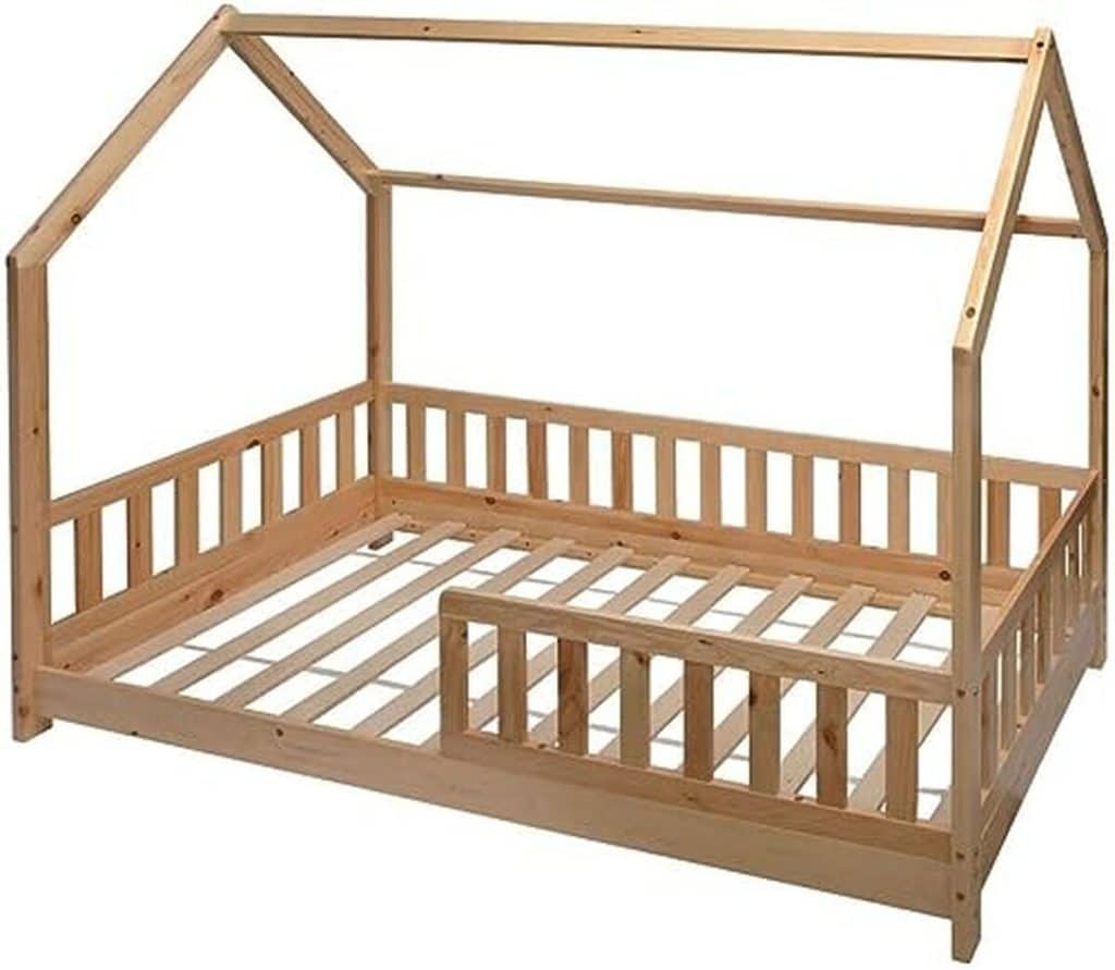 Test du lit cabane WEB2O en bois naturel 90x190 cm