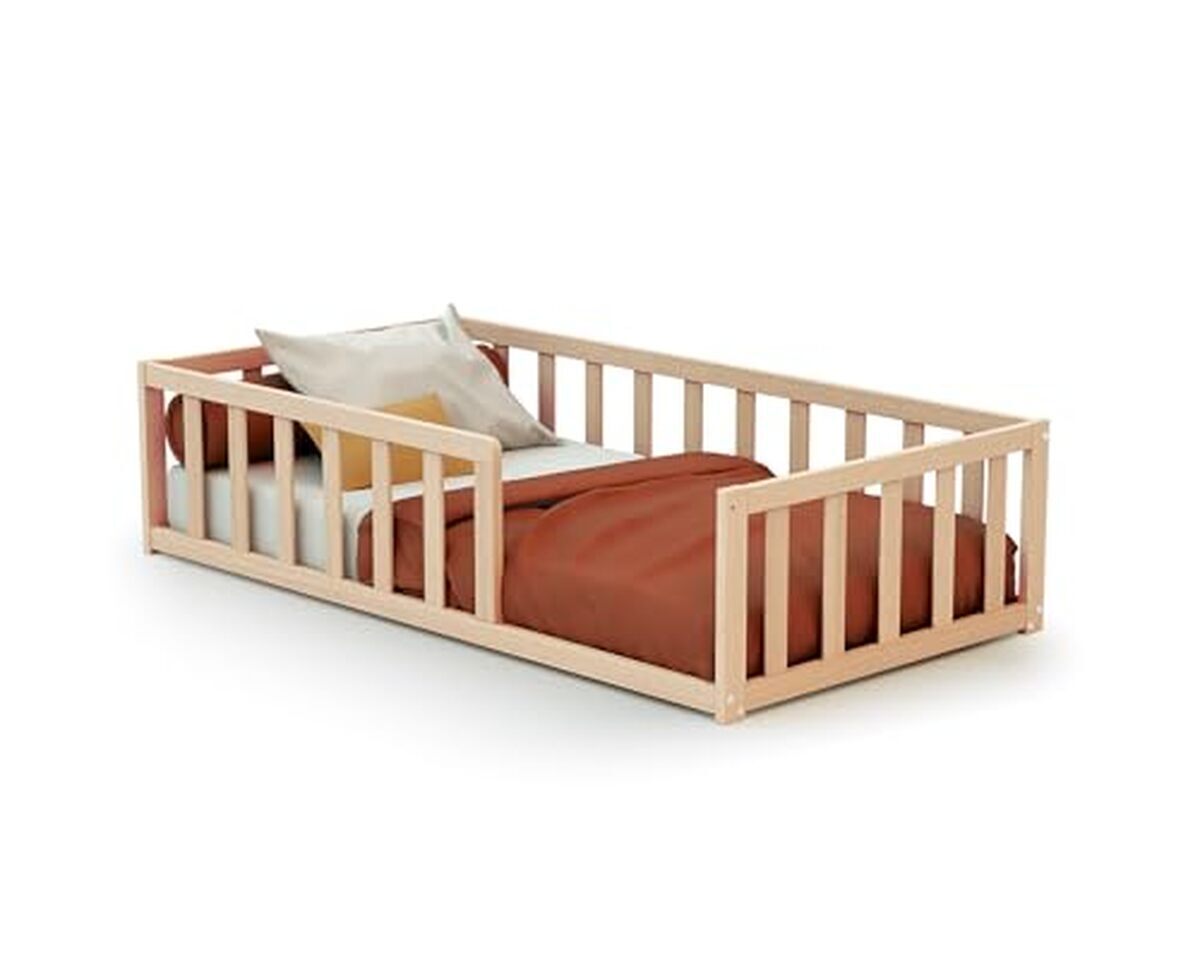 Test du lit enfant WEBABY KAÏA en hêtre brut 70 x 140 cm