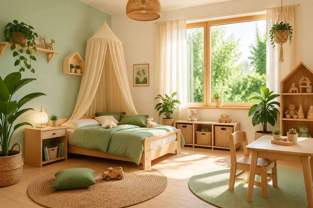 Rénovation énergétique : chambre d'enfant écologique