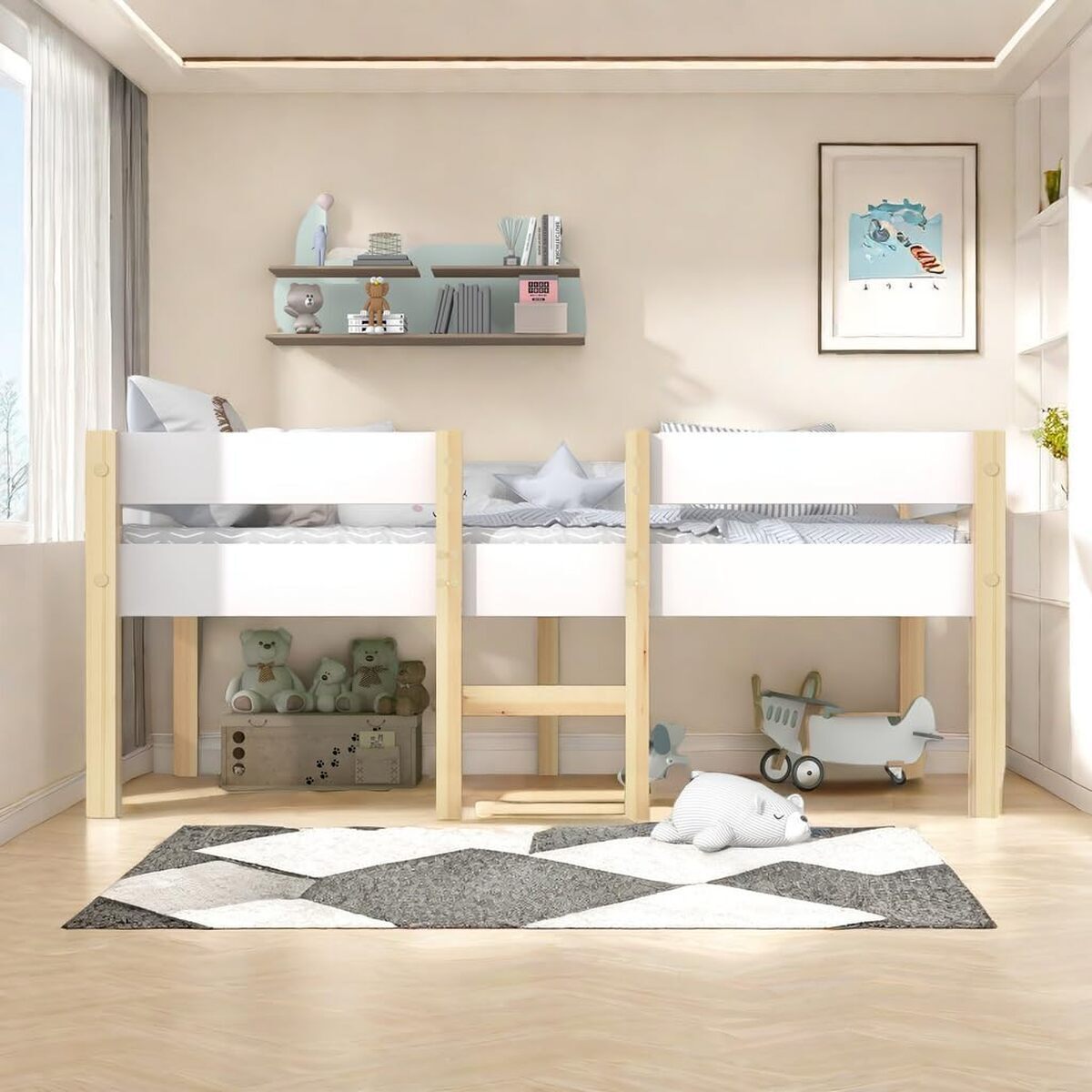 Test du lit superposé bois de pin 90x200 cm : sécurité et style
