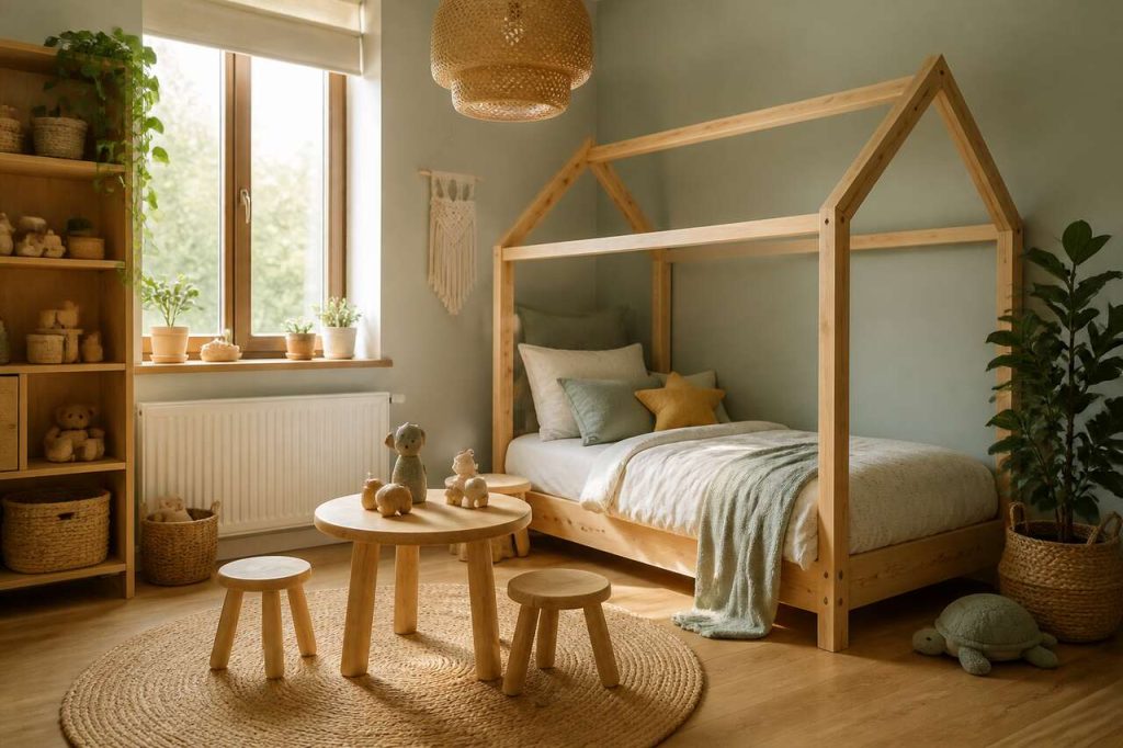 Rénovation énergétique : chambre d'enfant écologique