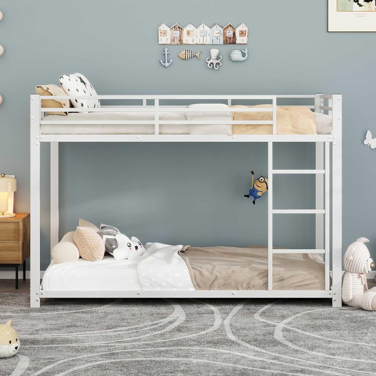 Test du lit superposé multifonctionnel Yehtokhome blanc 90x200 cm
