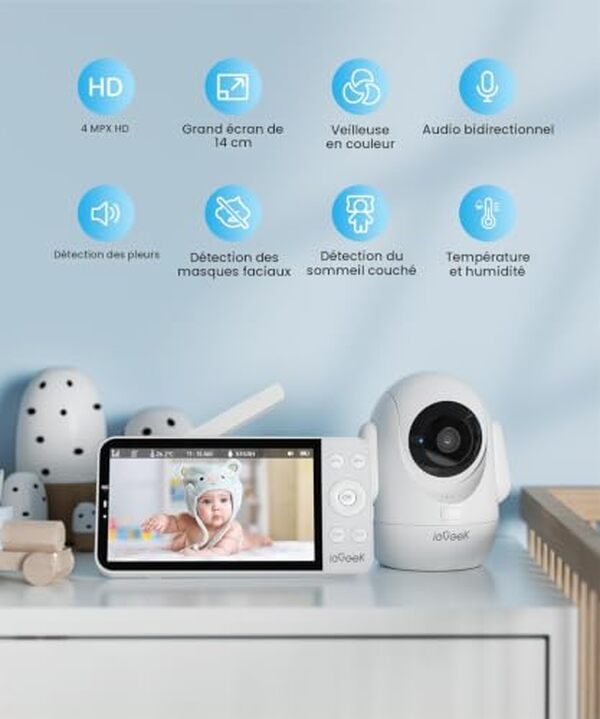 Découvrez notre test complet du babyphone ieGeek : caméra intelligente, vision nocturne performante et fonctionnalités avancées pour surveiller votre bébé.