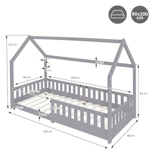 Découvrez notre test complet du lit cabane ML-Design 90x200 cm : sécurité, confort et design maison pour la chambre de votre enfant. Avis et recommandations.