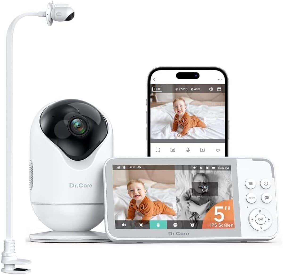 Test du Dr.care VistaView : moniteur bébé wifi avec caméra 2K HD
