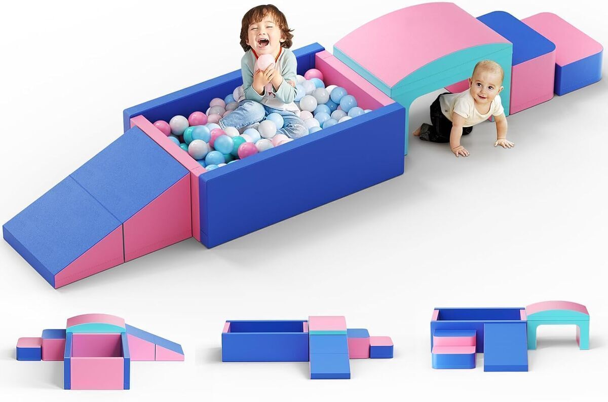 Test du parcours de motricité bébé : mousse et piscine à balles